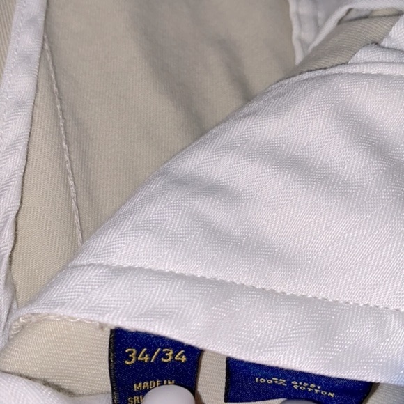 Polo Ralph Lauren classic fit blue label tan chino pants size 34x34a - Picture 5 of 11